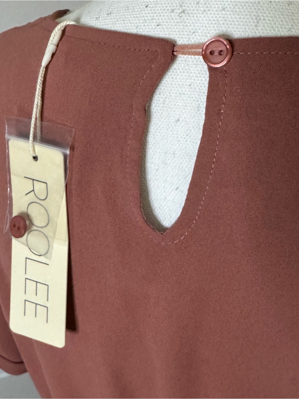 Roolee Dusty Rose Maxi Dress with Tie Waist Size XL NWT - Picture 4 of 6